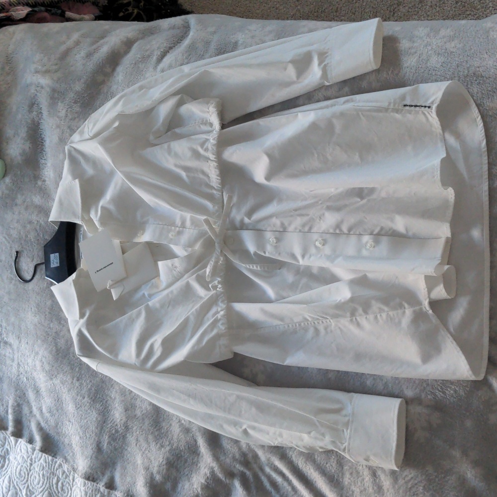 ALEXANDER WANG double layered shirt/dress w / self tie xs
